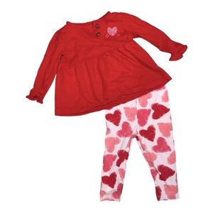 Toddler heart outfit. Size 12 months.